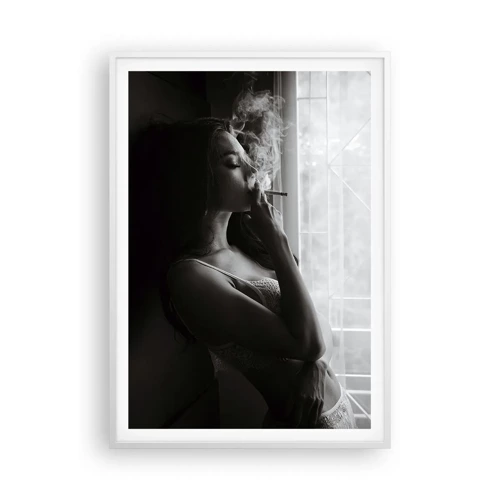 Poster in cornice bianca - Attimo sensuale - 70x100 cm