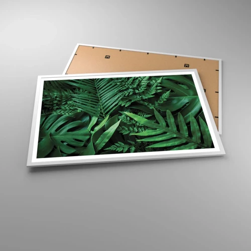 Poster in cornice bianca - Avvolti nel verde - 91x61 cm