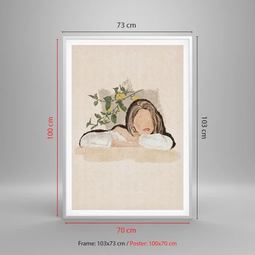Poster in cornice bianca - Bellezza del sud - 70x100 cm