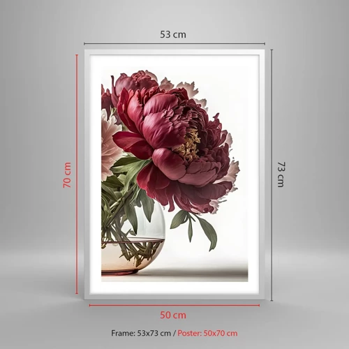 Poster in cornice bianca - Bellezza in piena fioritura - 50x70 cm