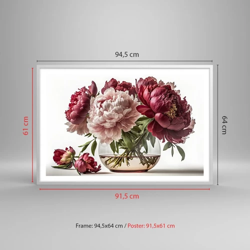 Poster in cornice bianca - Bellezza in piena fioritura - 91x61 cm