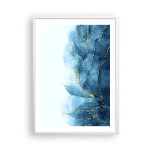 Poster in cornice bianca - Blu nell'oro - 50x70 cm