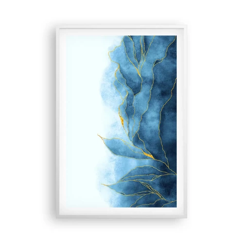 Poster in cornice bianca - Blu nell'oro - 61x91 cm