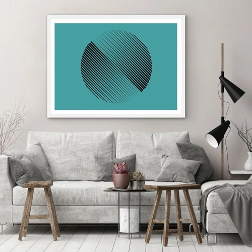 Poster in cornice bianca - Cerchio: variazione geometrica - 40x30 cm