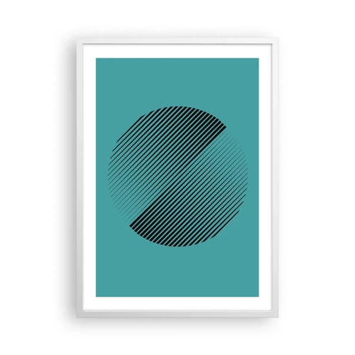 Poster in cornice bianca - Cerchio: variazione geometrica - 50x70 cm