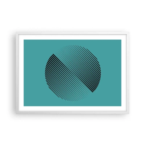 Poster in cornice bianca - Cerchio: variazione geometrica - 70x50 cm