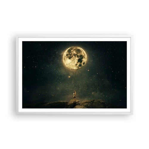 Poster in cornice bianca - Chi ha rubato la luna - 91x61 cm