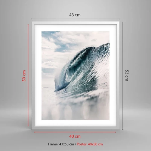 Poster in cornice bianca - Cima d'acqua - 40x50 cm