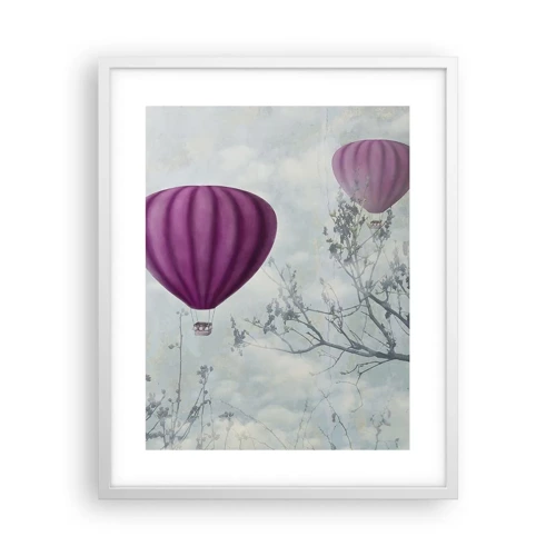 Poster in cornice bianca - Come navi nel cielo - 40x50 cm