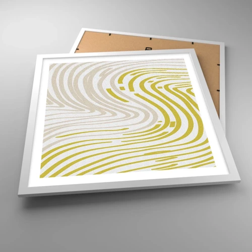 Poster in cornice bianca - Composizione con lieve deflessione - 50x50 cm