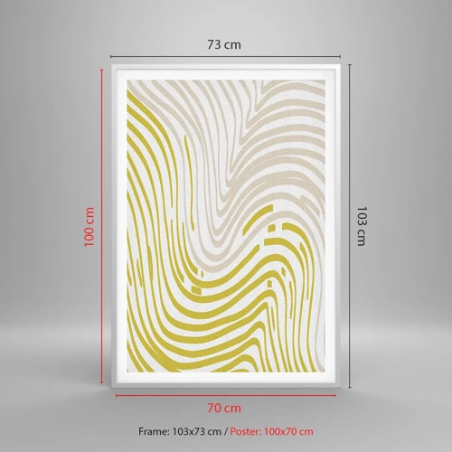 Poster in cornice bianca - Composizione con lieve deflessione - 70x100 cm
