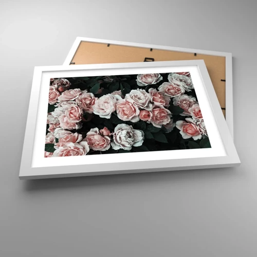 Poster in cornice bianca - Composizione di rose - 40x30 cm