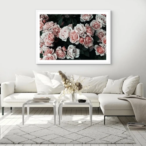 Poster in cornice bianca - Composizione di rose - 40x30 cm