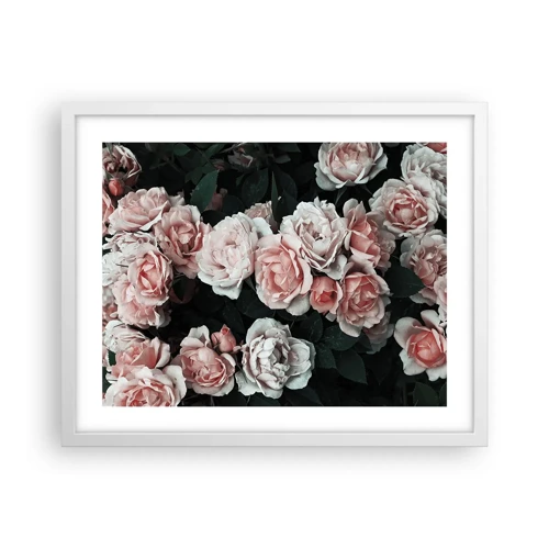 Poster in cornice bianca - Composizione di rose - 50x40 cm