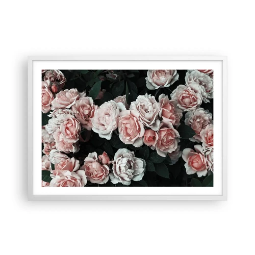 Poster in cornice bianca - Composizione di rose - 70x50 cm