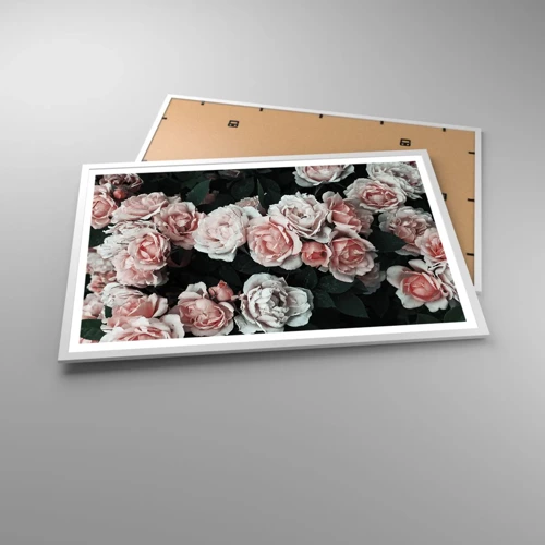 Poster in cornice bianca - Composizione di rose - 91x61 cm