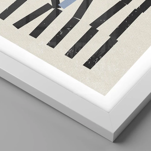 Poster in cornice bianca - Composizione: domino - 30x30 cm