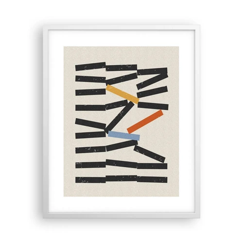 Poster in cornice bianca - Composizione: domino - 40x50 cm