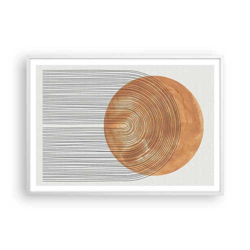 Poster in cornice bianca - Composizione solare - 100x70 cm