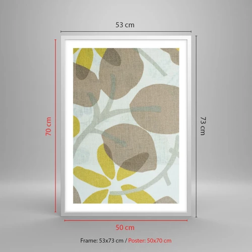Poster in cornice bianca - Composizione sotto al sole - 50x70 cm