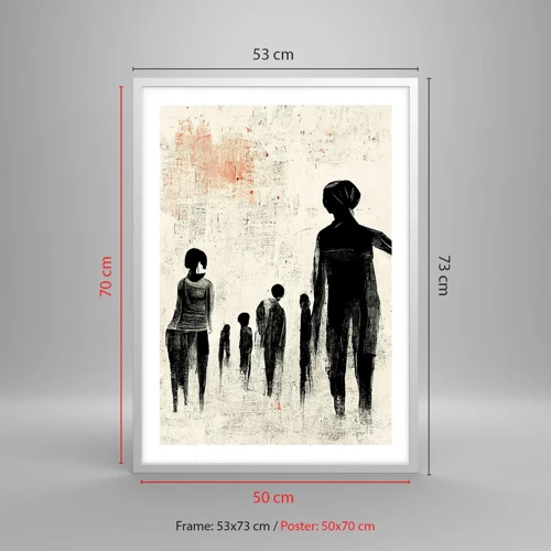 Poster in cornice bianca - Contro la solitudine - 50x70 cm