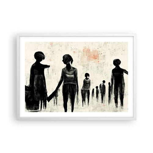 Poster in cornice bianca - Contro la solitudine - 70x50 cm