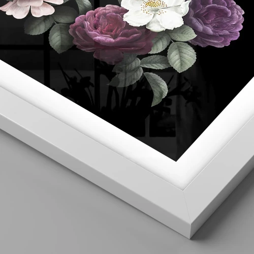 Poster in cornice bianca - Dal giardino inglese - 100x70 cm