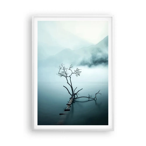 Poster in cornice bianca - Dall'acqua e dalla nebbia - 70x100 cm