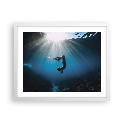 Poster in cornice bianca - Danza subacquea - 50x40 cm