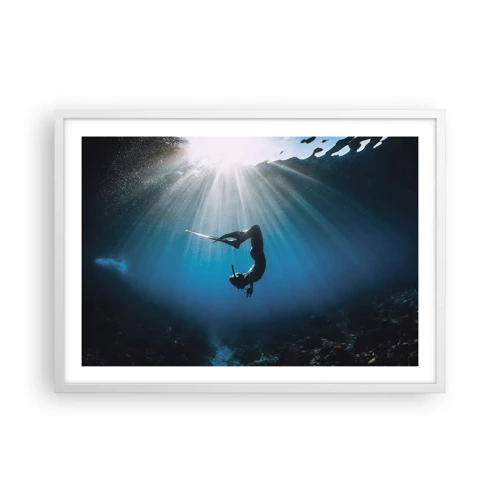 Poster in cornice bianca - Danza subacquea - 70x50 cm