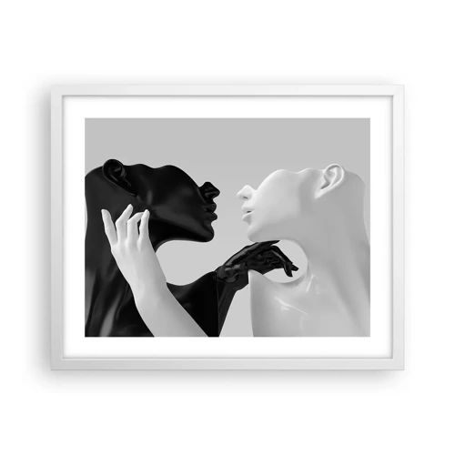 Poster in cornice bianca - Desiderio - attrazione - 50x40 cm