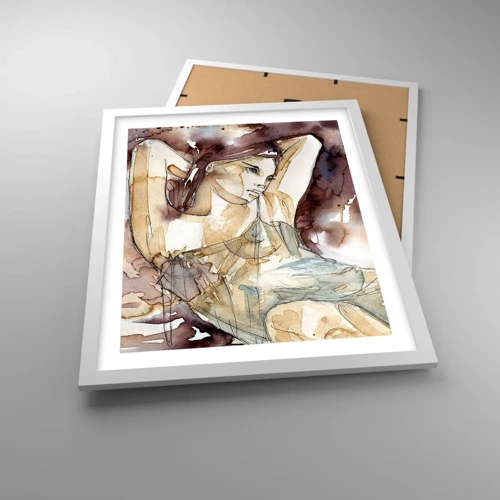 Poster in cornice bianca - Di umore lilla - 40x50 cm