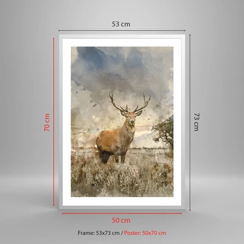 Poster in cornice bianca - Dignità - forza - maestosità - 50x70 cm