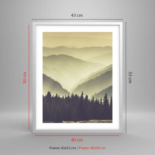 Poster in cornice bianca - Dopo sette montagne… - 40x50 cm