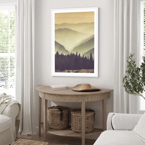 Poster in cornice bianca - Dopo sette montagne… - 70x100 cm