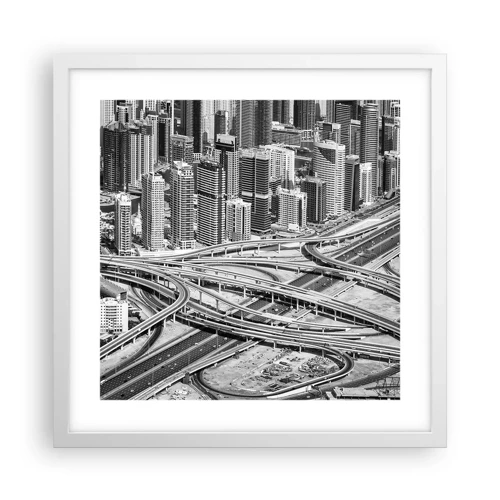Poster in cornice bianca - Dubai - città impossibile - 40x40 cm