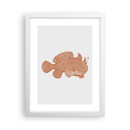 Poster in cornice bianca - È davvero un pesce - 30x40 cm