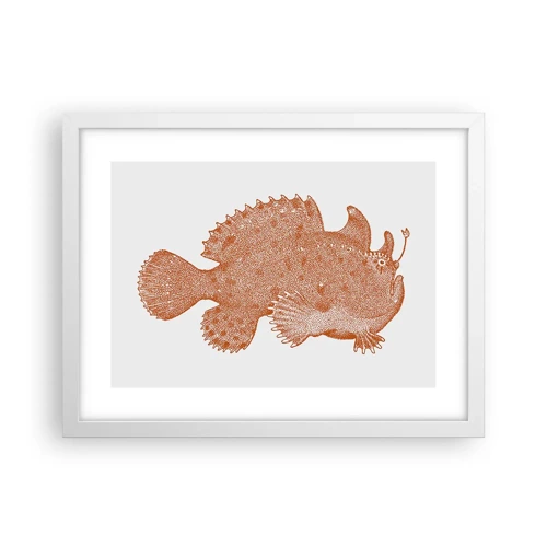 Poster in cornice bianca - È davvero un pesce - 40x30 cm