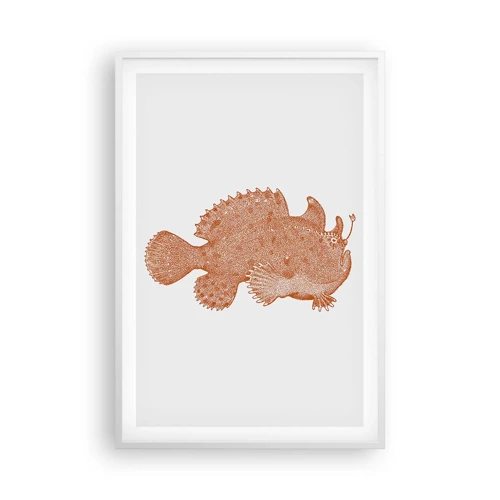 Poster in cornice bianca - È davvero un pesce - 61x91 cm