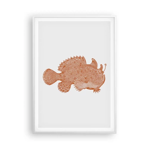 Poster in cornice bianca - È davvero un pesce - 70x100 cm