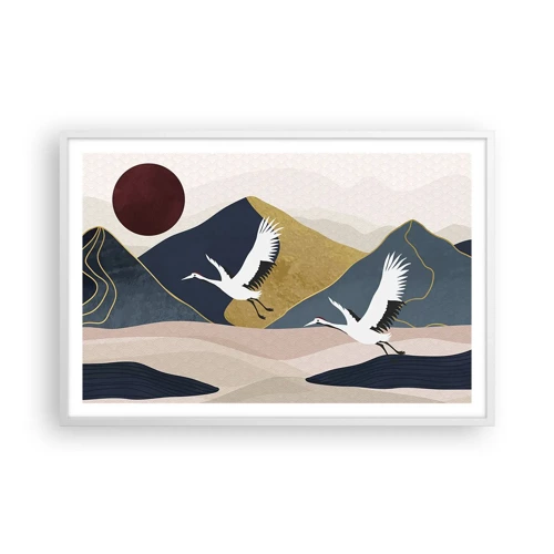 Poster in cornice bianca - E la giornata è nuovamente VOLATA - 91x61 cm