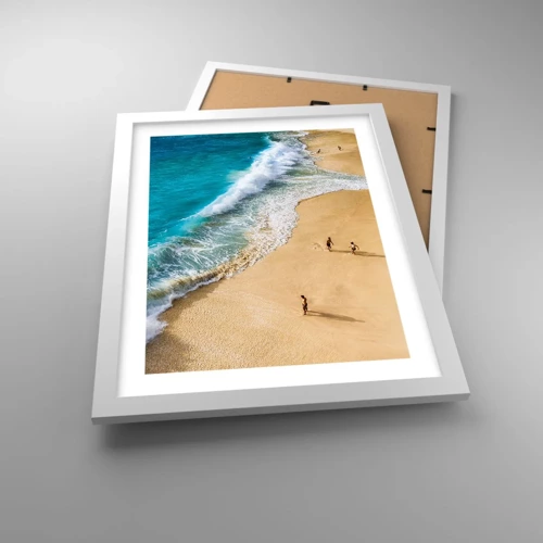Poster in cornice bianca - E poi il sole, la spiaggia... - 30x40 cm