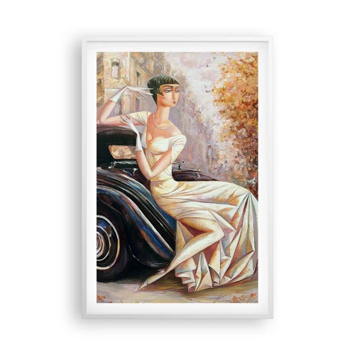 Poster in cornice bianca - Eleganza in stile retro - 61x91 cm