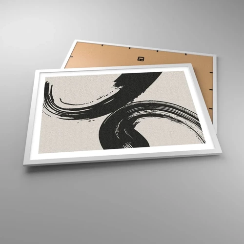 Poster in cornice bianca - Energico e circolare - 70x50 cm
