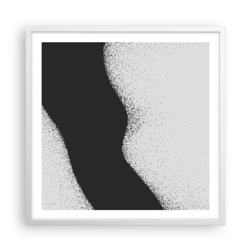 Poster in cornice bianca - Equilibrio fluido - 60x60 cm