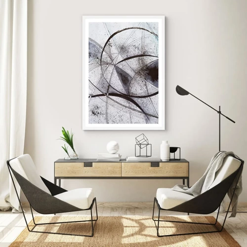 Poster in cornice bianca - Fantasia futuristica - 30x40 cm