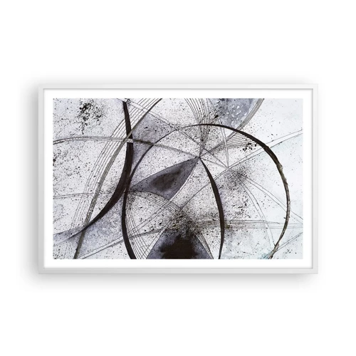 Poster in cornice bianca - Fantasia futuristica - 91x61 cm