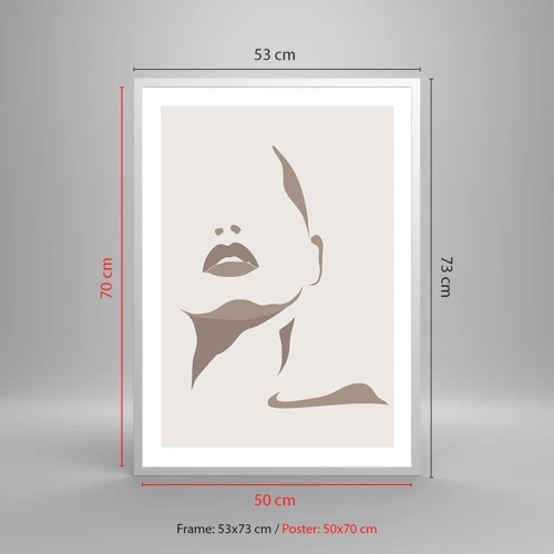 Poster in cornice bianca - Fatta di luce e ombra - 50x70 cm