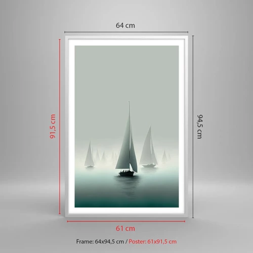 Poster in cornice bianca - Fatte di nebbia - 61x91 cm