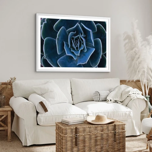 Poster in cornice bianca - Fiore del deserto - 100x70 cm